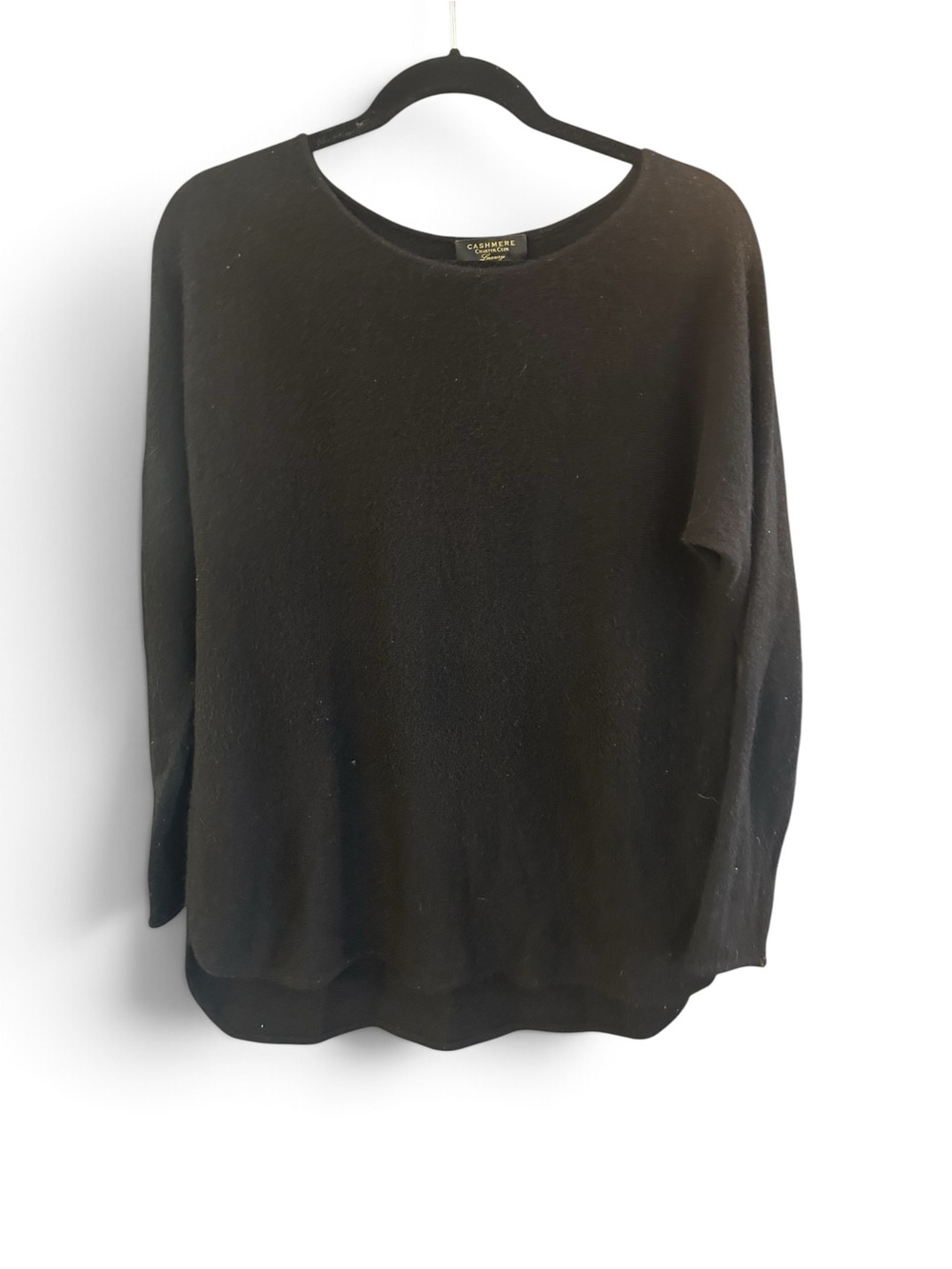 Charter Club Black Scoop Neck Cashmere Sweater